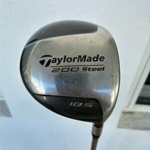 TaylorMade 200 Steel 10.5 Degree Right Hand Driver Black and Silver Golf Club